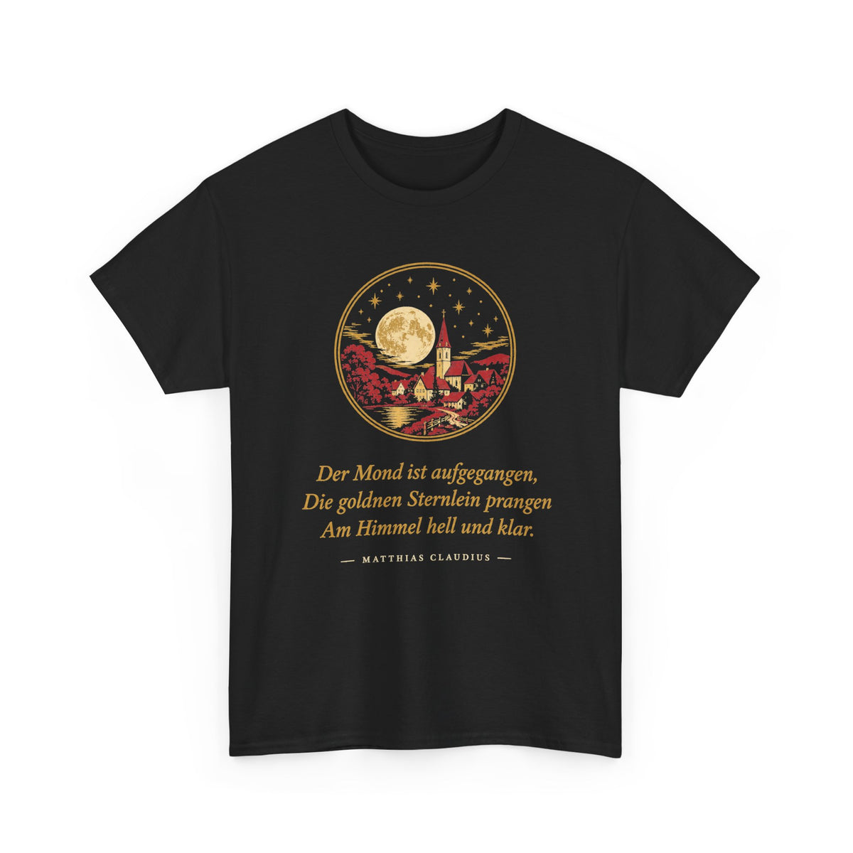 Unisex T-Shirt mit Zitat - Claudius - Der Mond ist aufgegangen