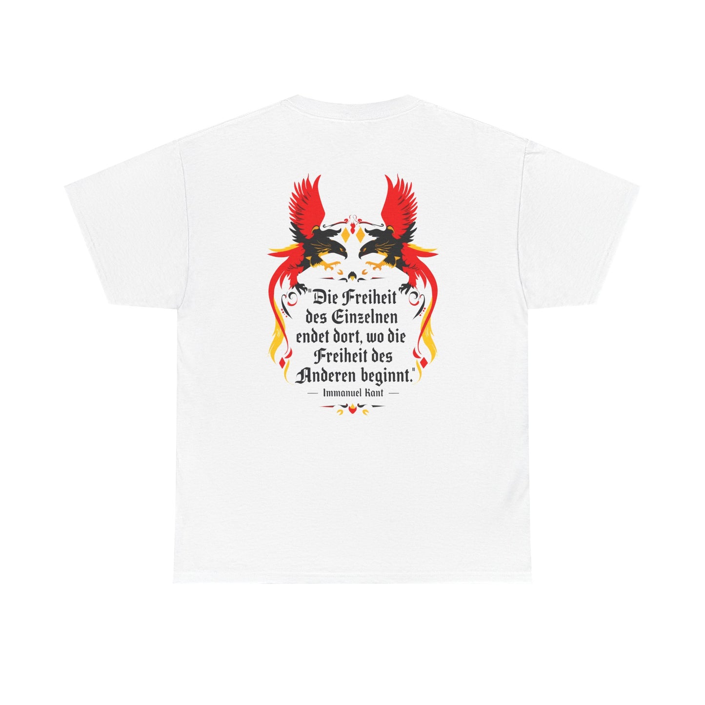Unisex T-Shirt mit Zitat - Immanuel Kant - Freiheit des Einzelnen (Druck hinten)