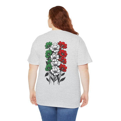 T-Shirt mit Blumen - Italien (Druck hinten)