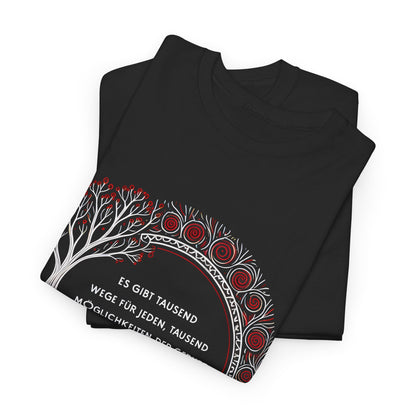Unisex T-Shirt mit Zitat - Hermann Hesse - Tausend Wege