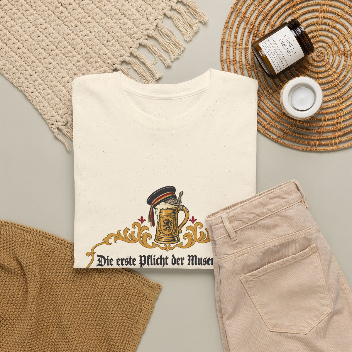 Unisex T-Shirt mit Zitat - Busch - Pflicht der Musensöhne
