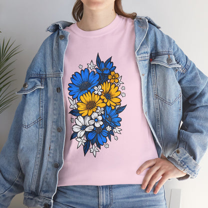 Unisex T-Shirt mit Blumen - Bosnien und Herzegowina
