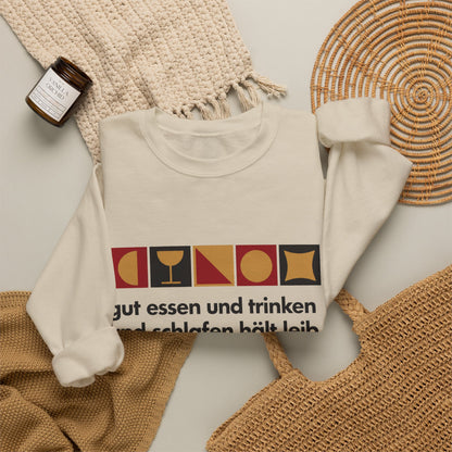 Unisex Sweatshirt mit Zitat - Malortie - Essen Trinken Schlafen