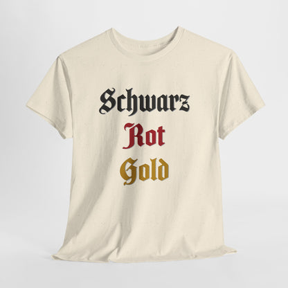 T-Shirt mit Deutschland Design - Schwarz Rot Gold