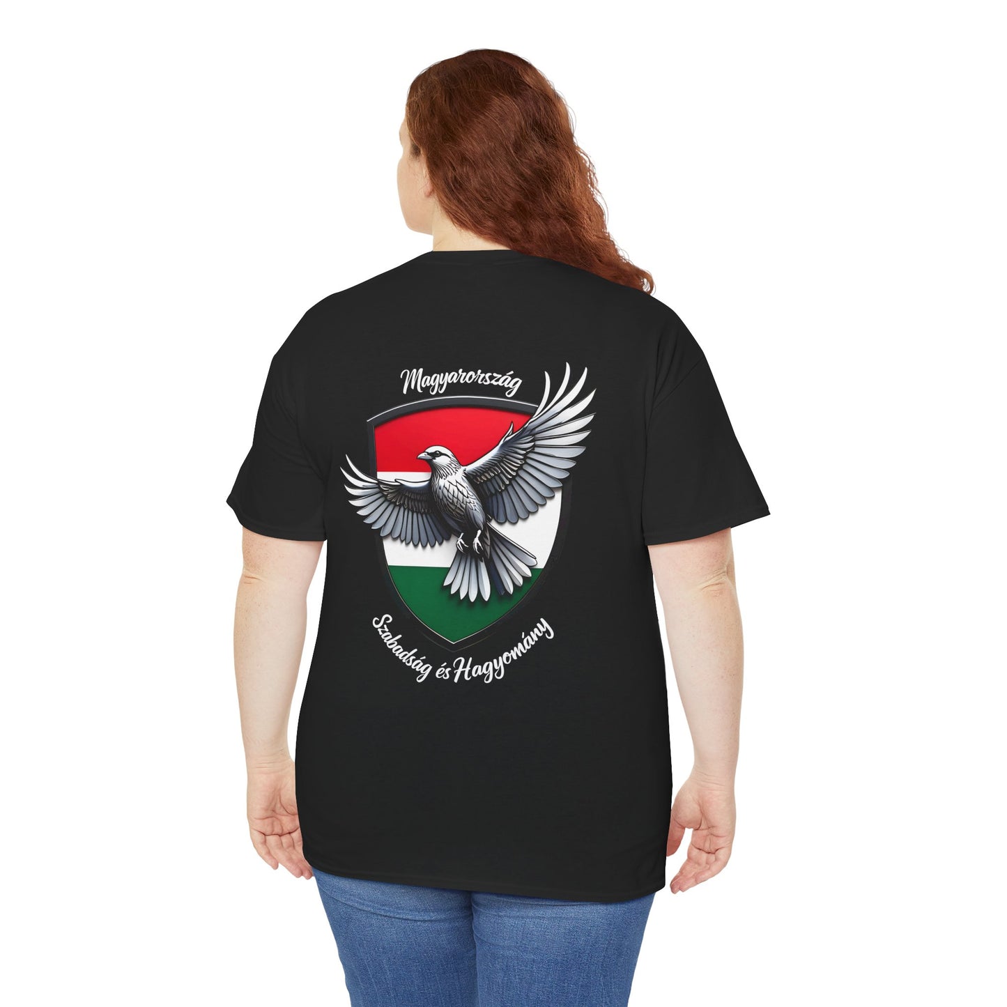 Unisex T-Shirt mit Falken und Spruch - Ungarn