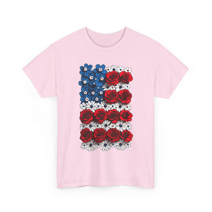 Unisex T-Shirt mit Blumen - US