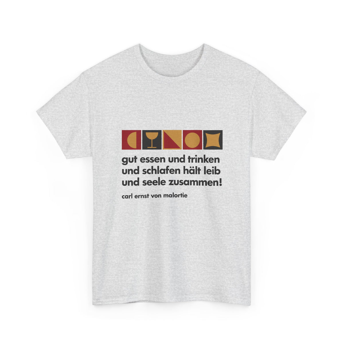 Unisex T-Shirt mit Zitat - Malortie - Essen Trinken Schlafen