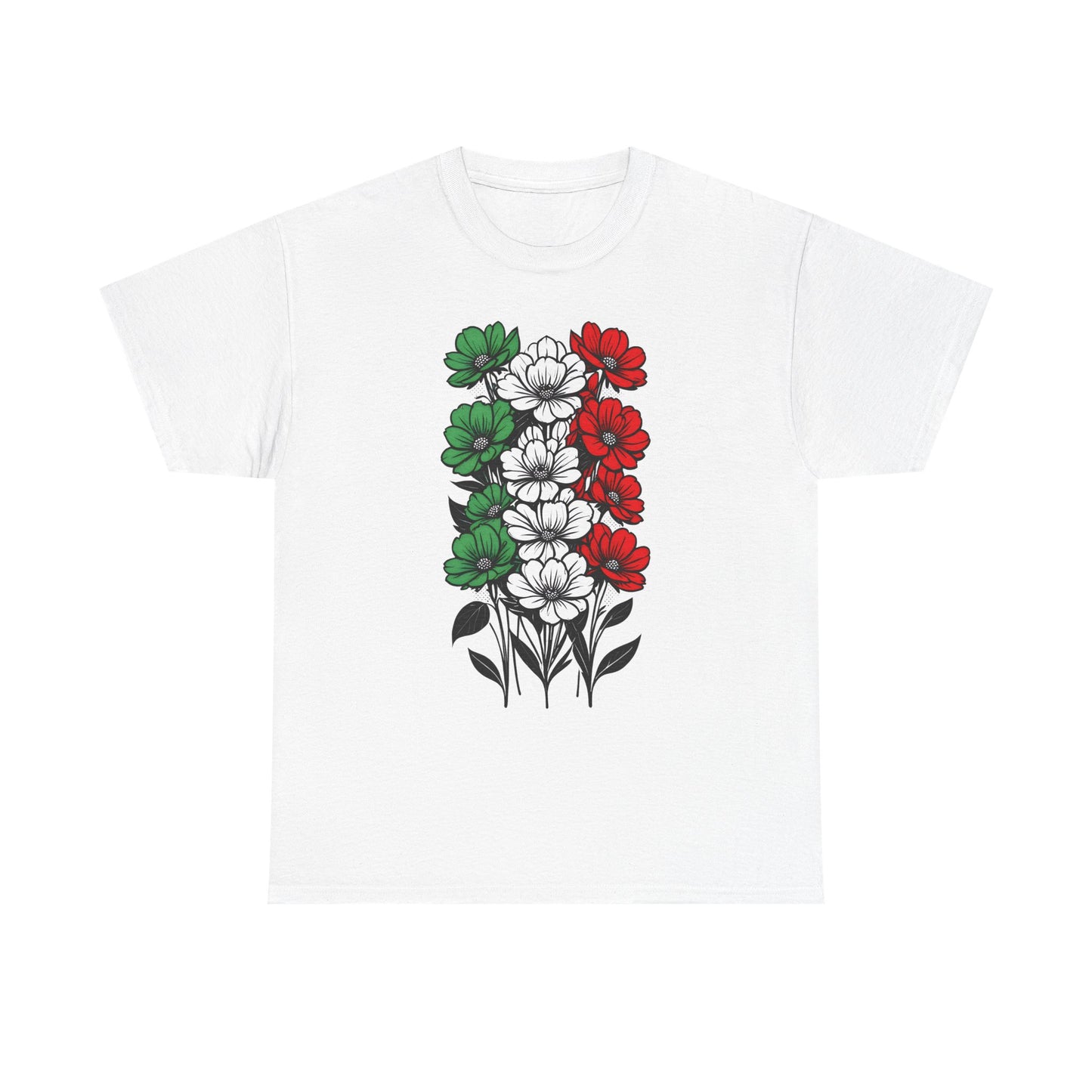 Unisex T-Shirt mit Blumen - Italien