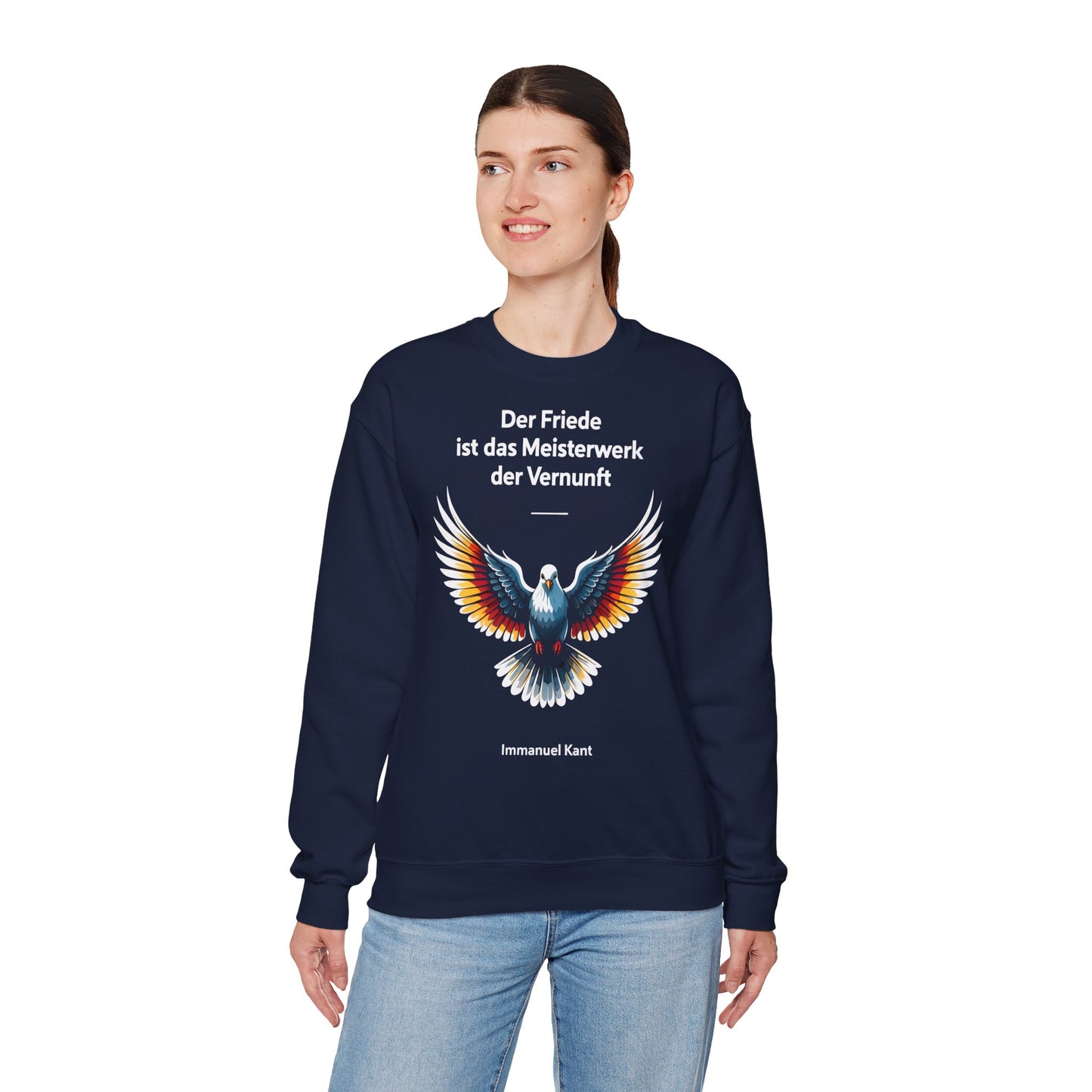 Unisex Sweatshirt mit Taube und Zitat - Kant
