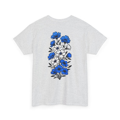 T-Shirt mit Blumen - Griechenland (Druck hinten)