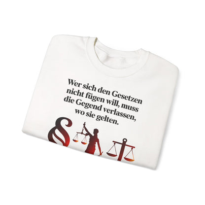 Unisex Sweatshirt mit Zitat - Goethe - Gesetze