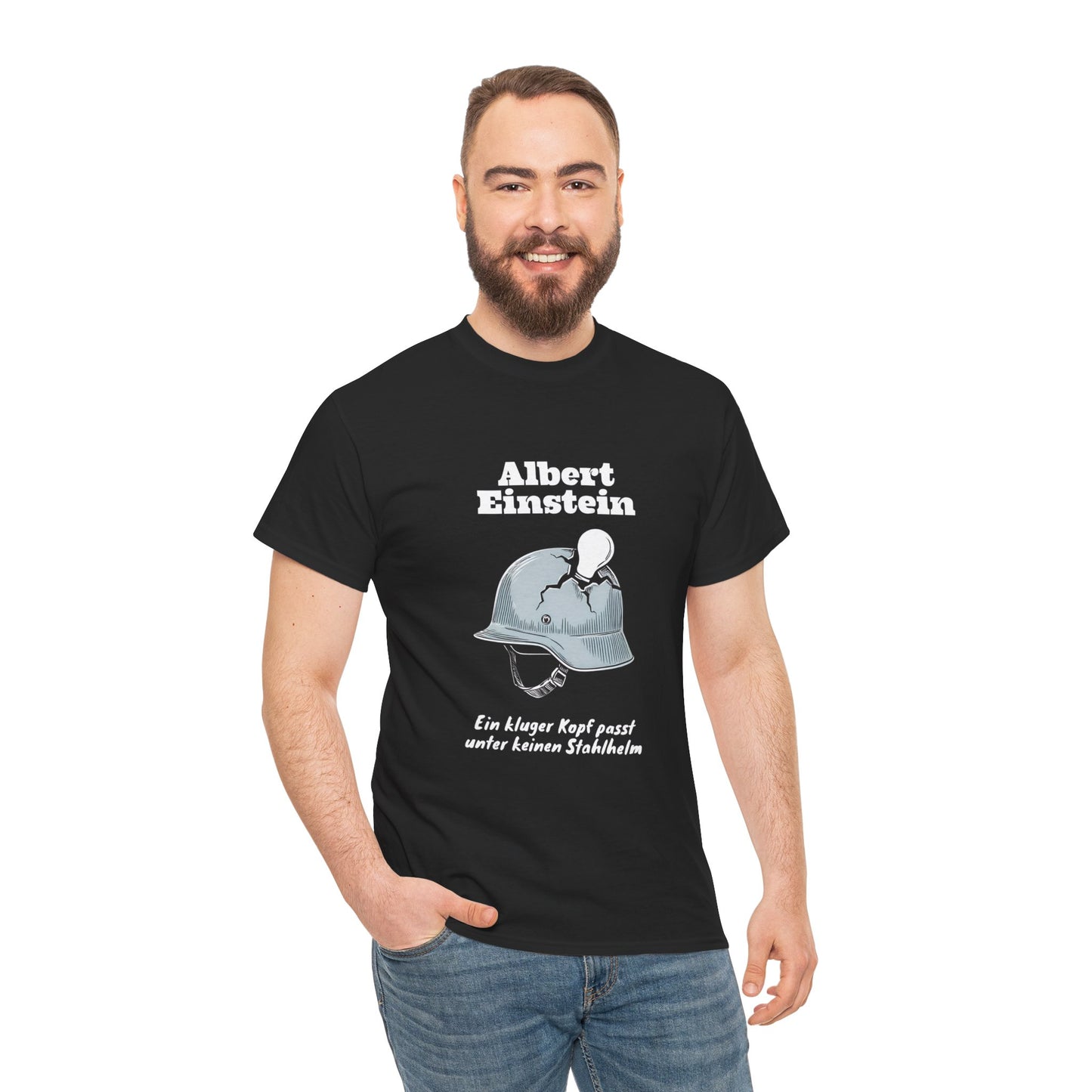 Unisex T-Shirt mit Zitat - Albert Einstein - Kluger Kopf
