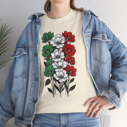 Unisex T-Shirt mit Blumen - Italien