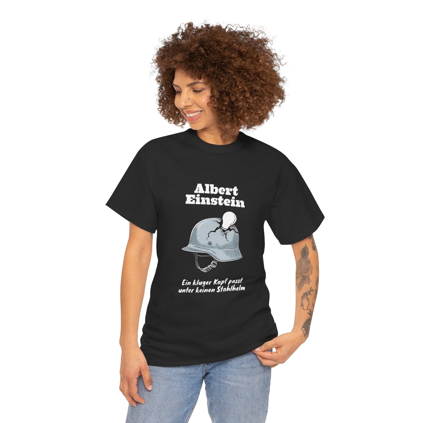 Unisex T-Shirt mit Zitat - Albert Einstein - Kluger Kopf