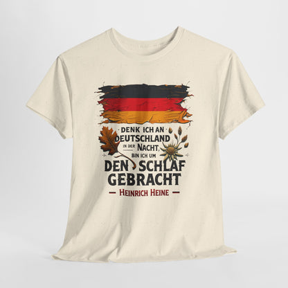 Unisex T-Shirt mit Zitat - Heinrich Heine - Nachtgedanken