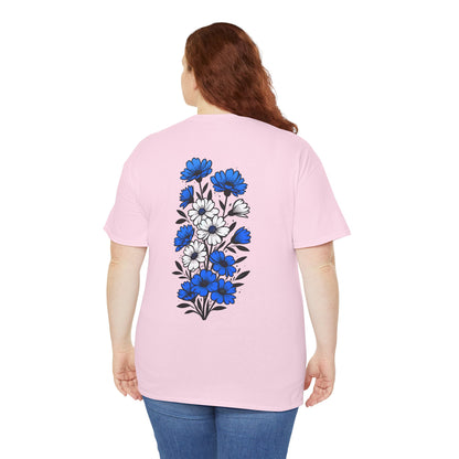 T-Shirt mit Blumen - Griechenland (Druck hinten)