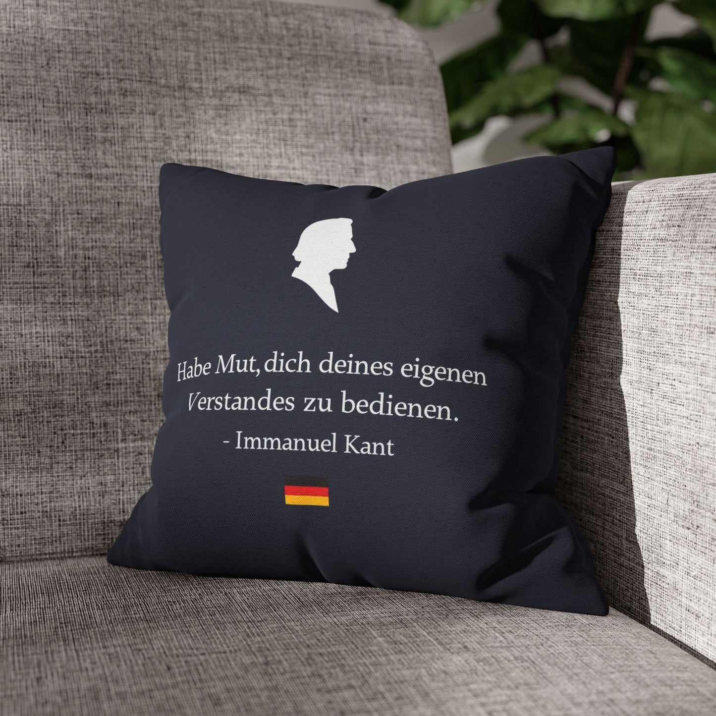 Kissenbezug mit Zitat - Immanuel Kant - Mut zum Verstand