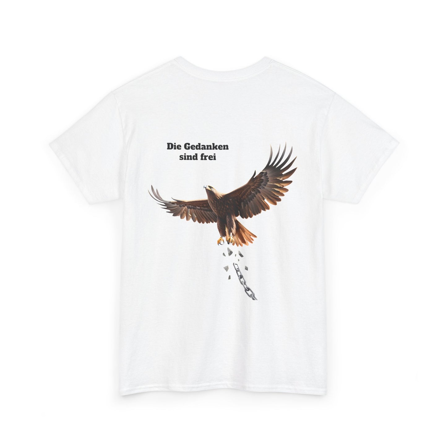 Unisex T-Shirt mit Volkslied - Gedanken sind frei (Druck hinten)