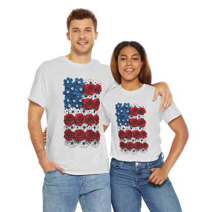 Unisex T-Shirt mit Blumen - US