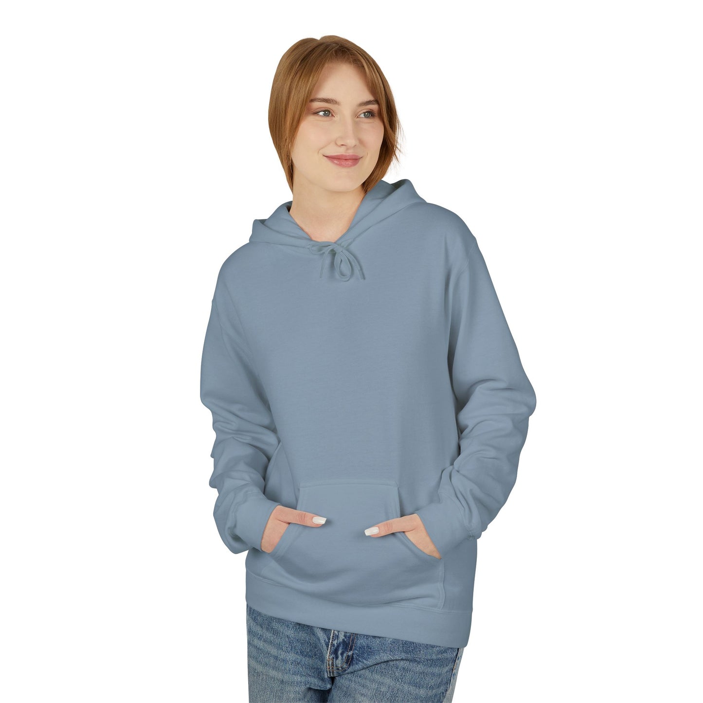 Unisex Fleece Hoodie mit Zitat - Goethe - Hier steh ich nun
