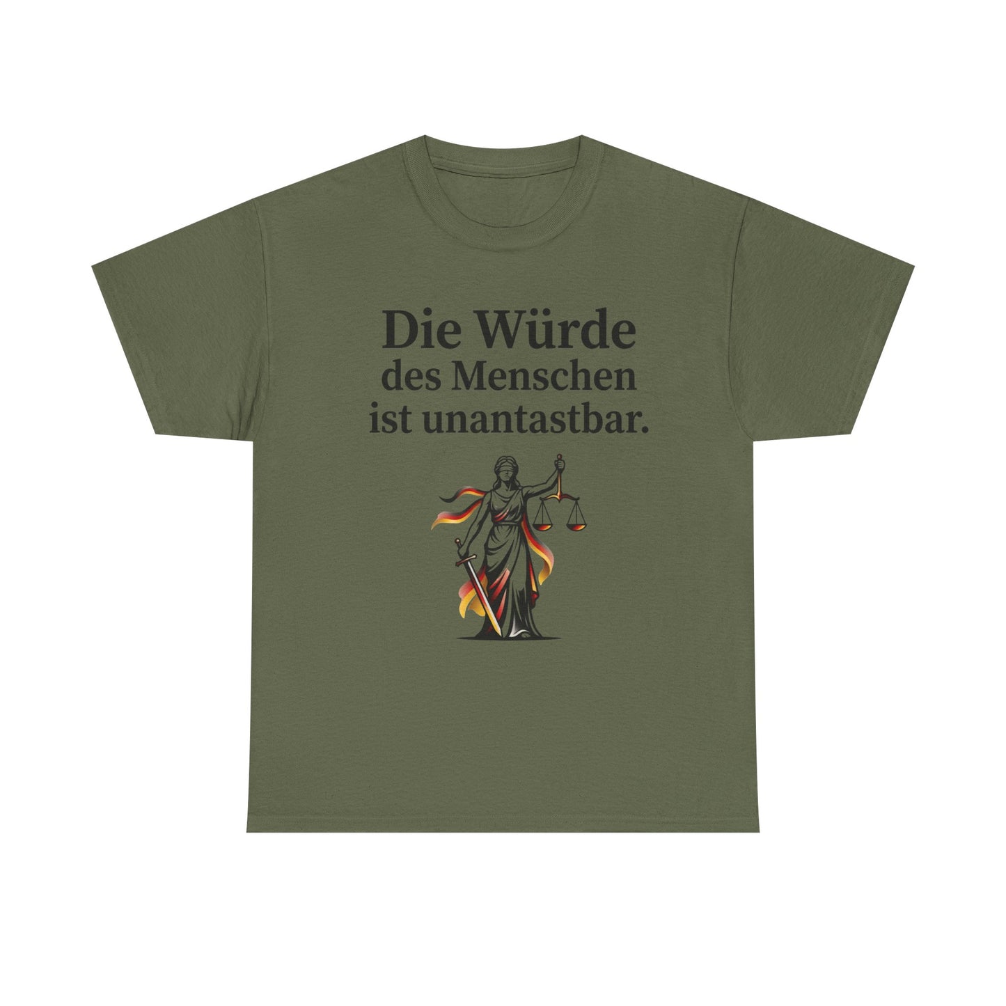 Unisex T-Shirt aus Baumwolle - Würde unantastbar