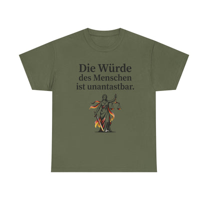 Unisex T-Shirt aus Baumwolle - Würde unantastbar