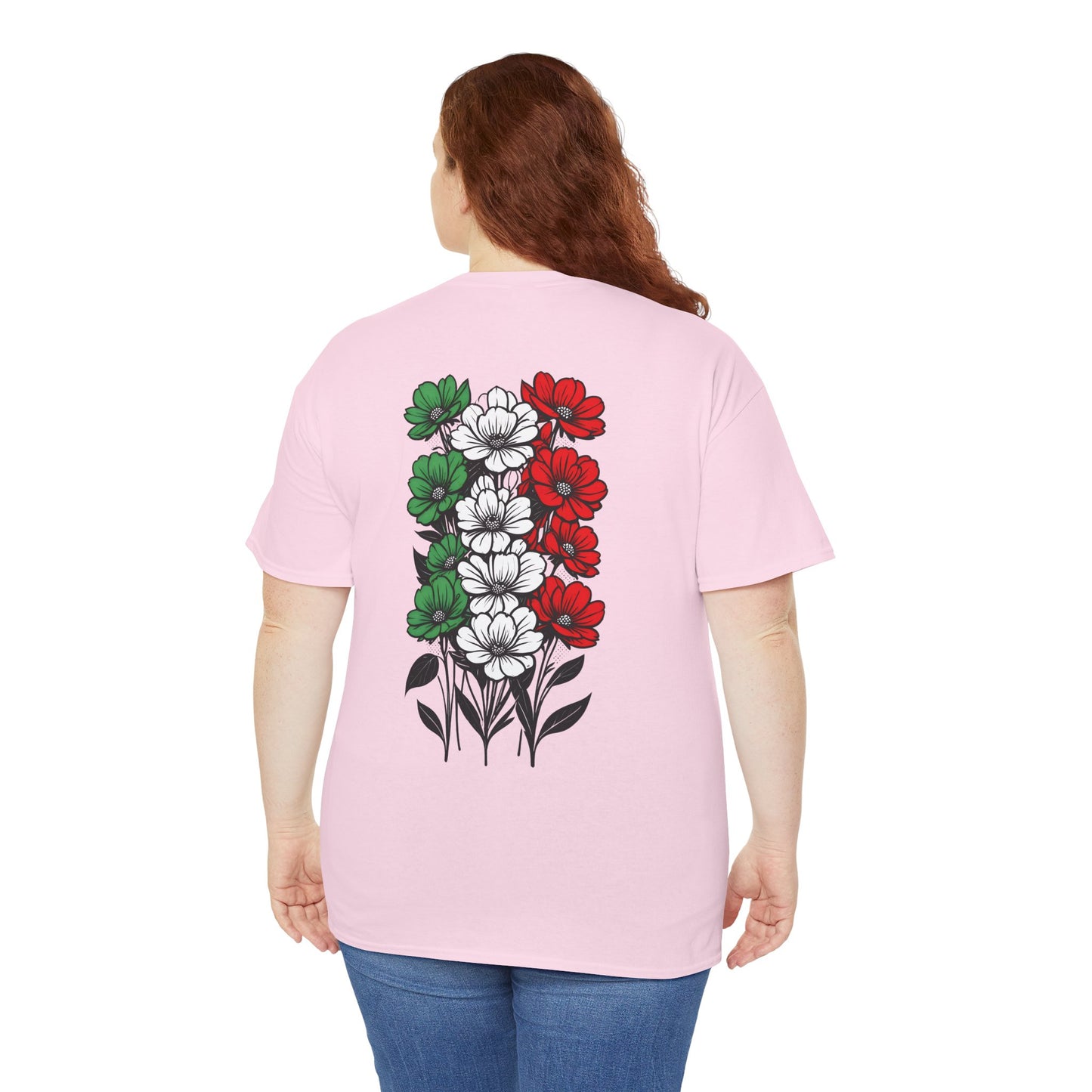T-Shirt mit Blumen - Italien (Druck hinten)