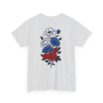 T-Shirt mit Blumen - Russland (Druck hinten)