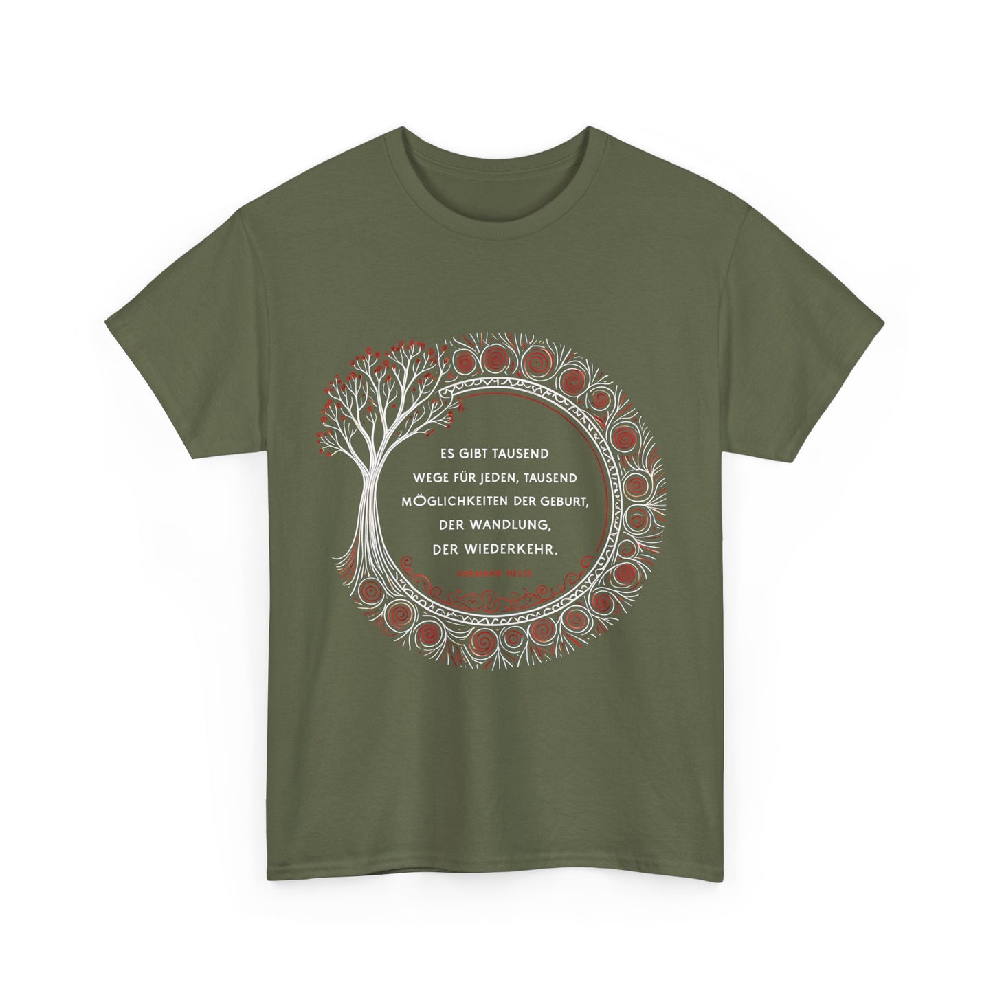 Unisex T-Shirt mit Zitat - Hermann Hesse - Tausend Wege