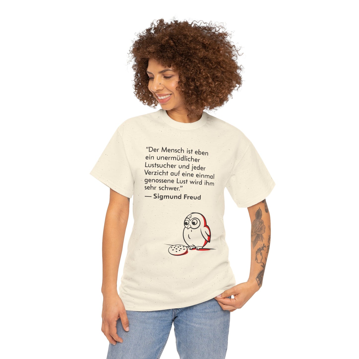 Unisex T-Shirt mit Zitat - Sigmund Freud - Unermüdlicher Lustsucher