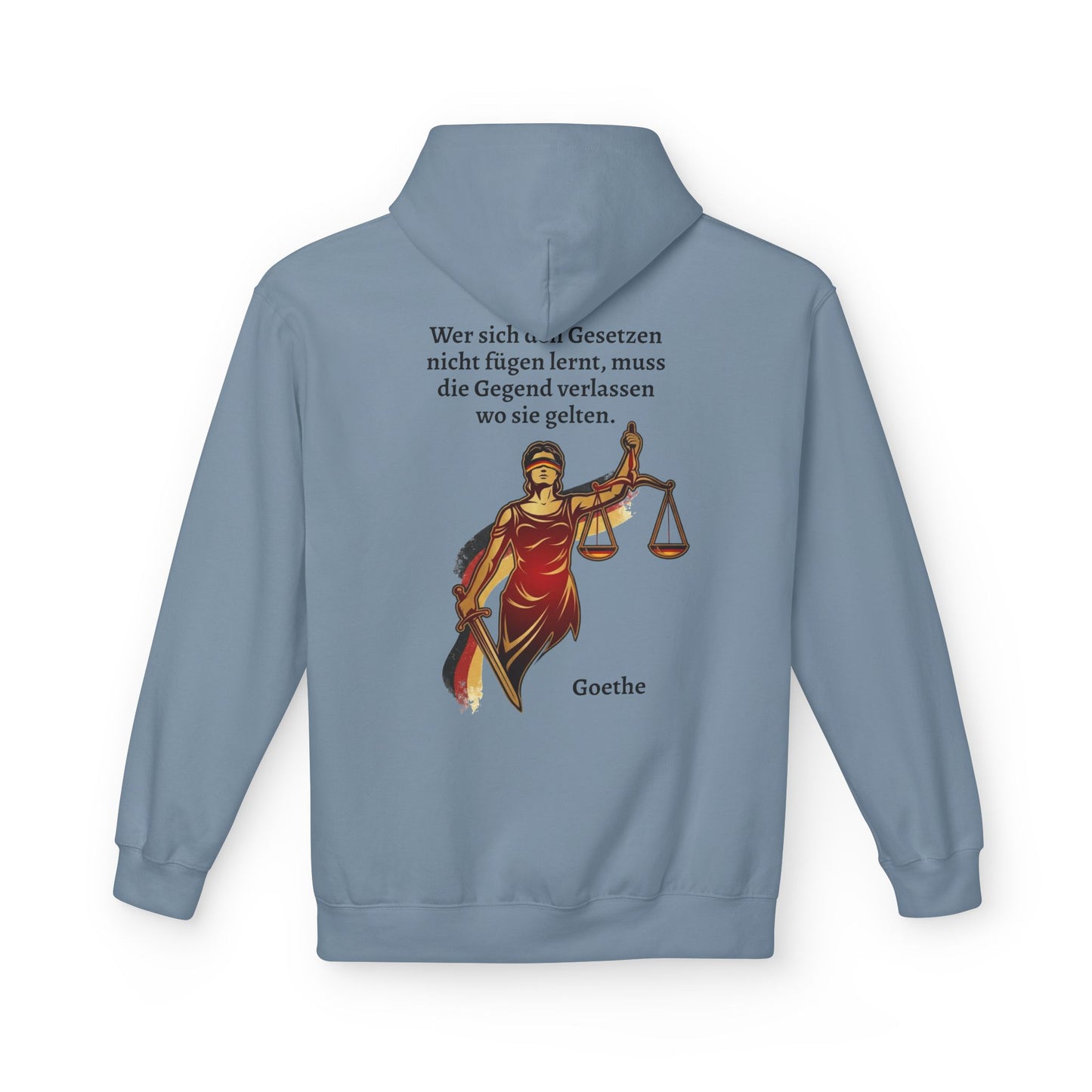 Unisex Fleece Hoodie mit Zitat - Goethe - Gesetze