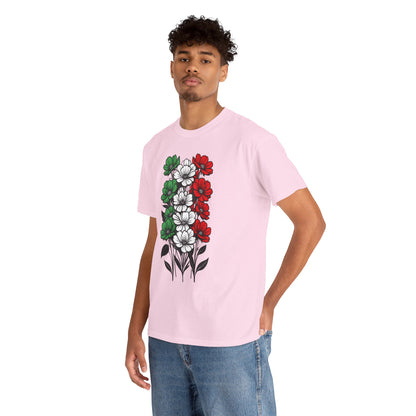 Unisex T-Shirt mit Blumen - Italien