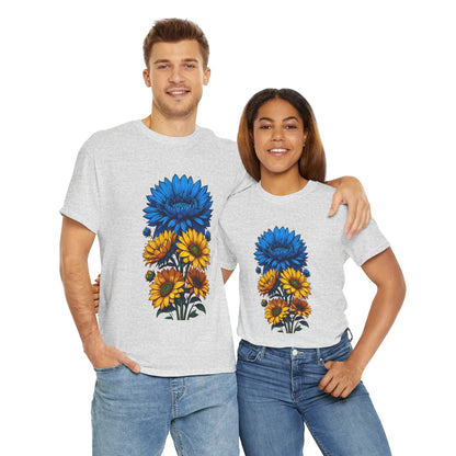 Unisex T-Shirt mit Blumen - Ukraine