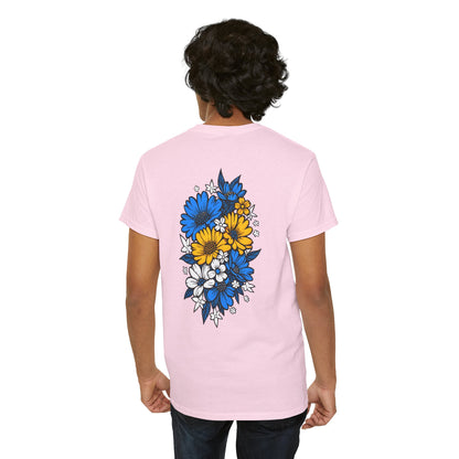 T-Shirt mit Blumen - Bosnien und Herzegowina (Druck hinten)
