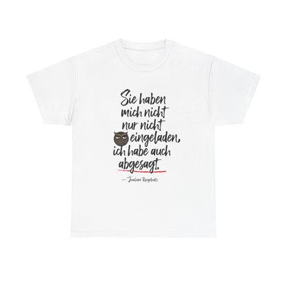 Unisex T-Shirt mit Zitat  - Joachim Ringelnatz - Einladung