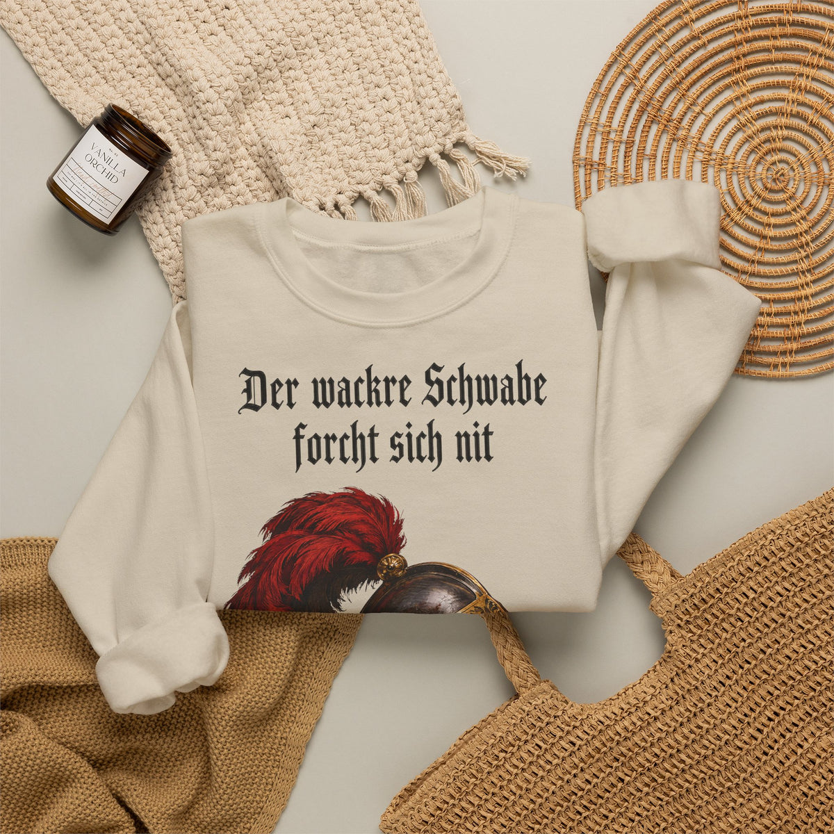 Unisex Sweatshirt mit Zitat - Uhland - Der wackre Schwabe