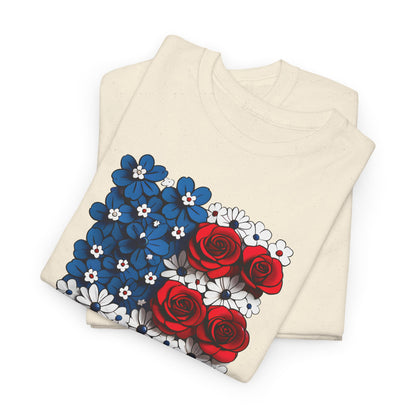 Unisex T-Shirt mit Blumen - US