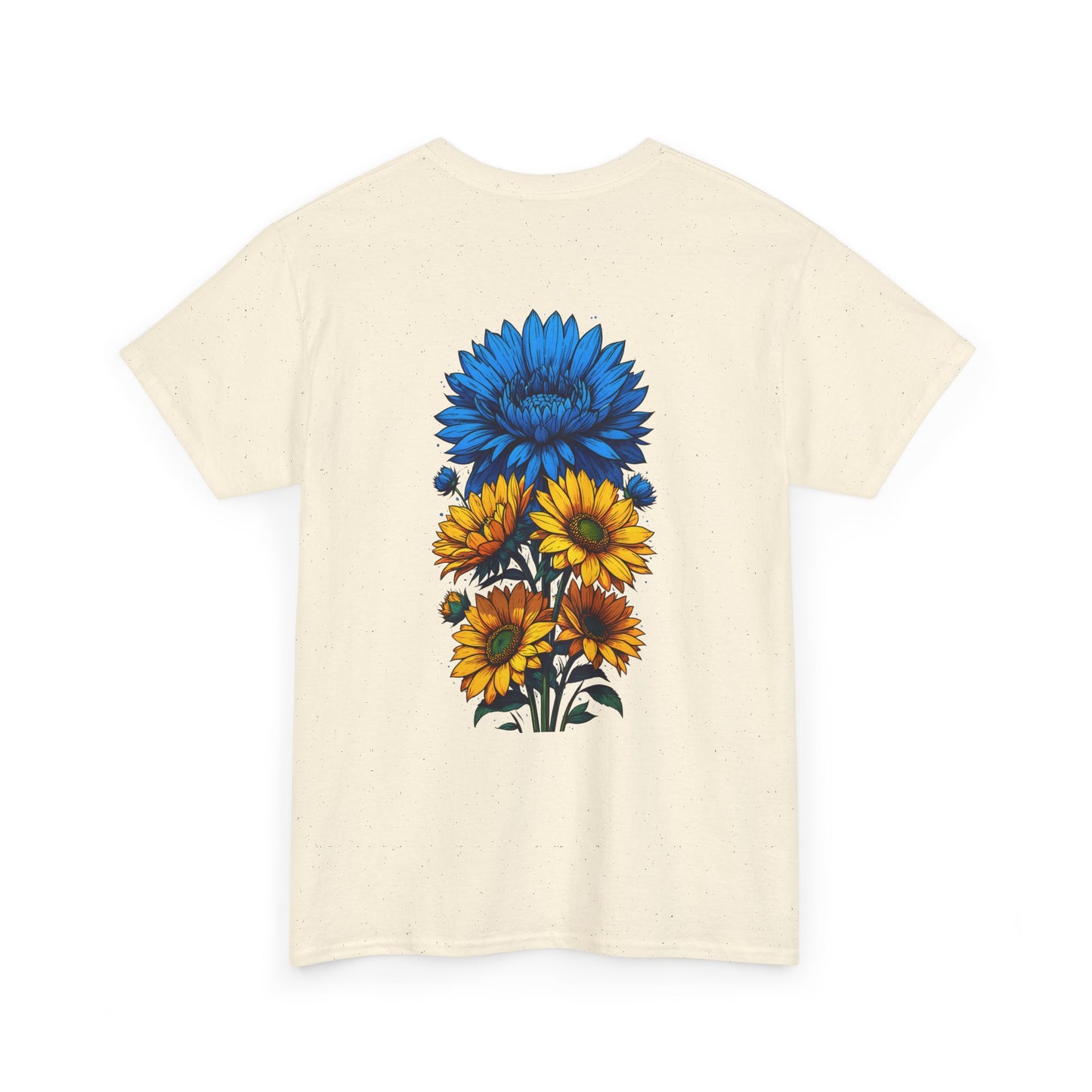 T-Shirt mit Blumen -Ukraine (Druck hinten)