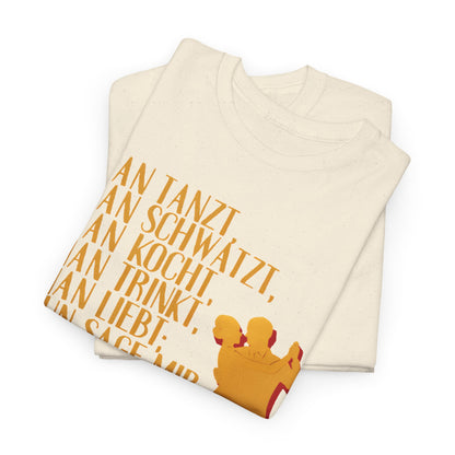 T-Shirt mit Zitat - Goethe - Man tanzt, Man trinkt