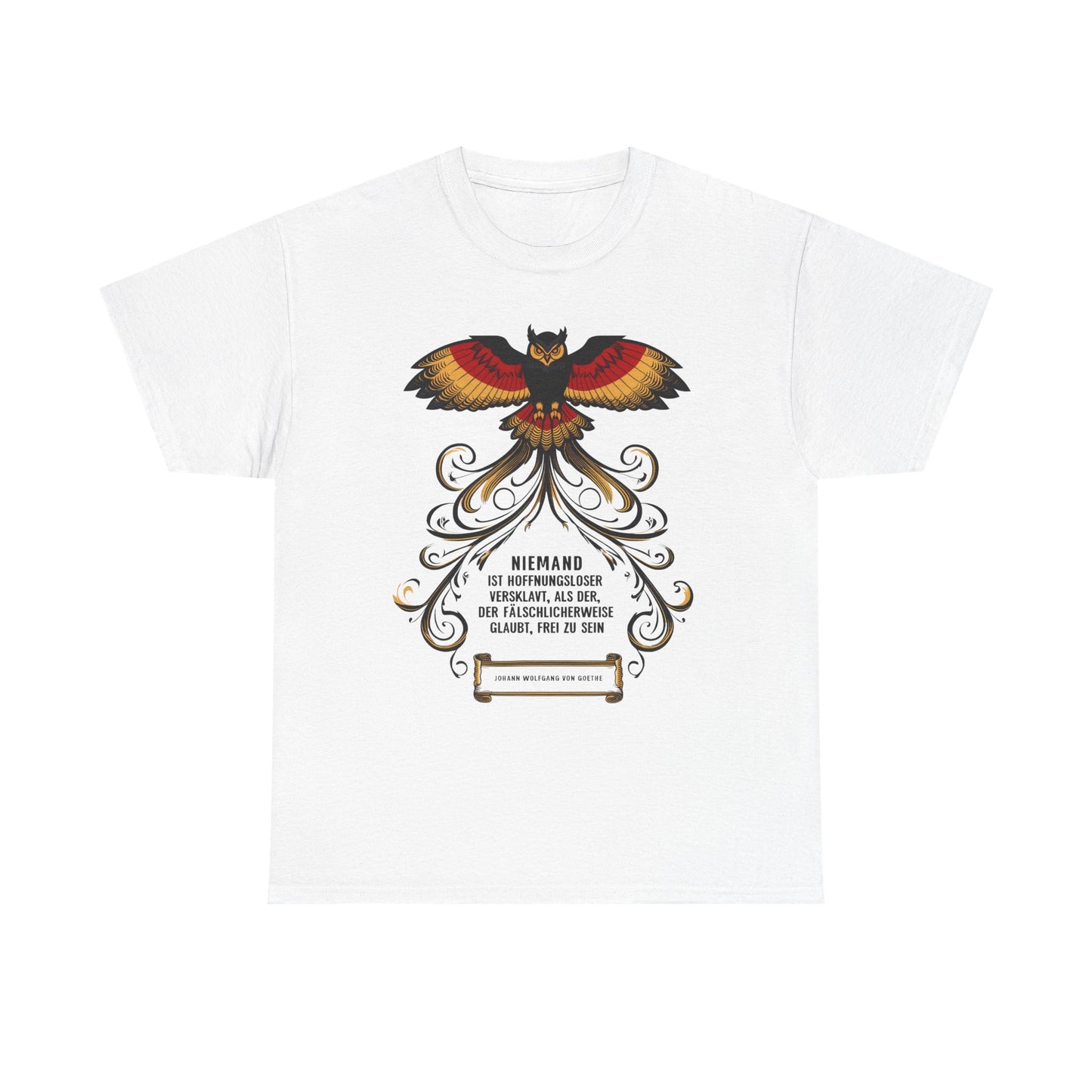 Unisex T-Shirt mit Zitat - Goethe - Hoffnungslos versklavt