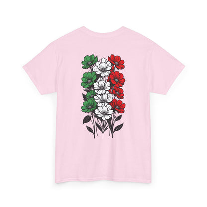 T-Shirt mit Blumen - Italien (Druck hinten)