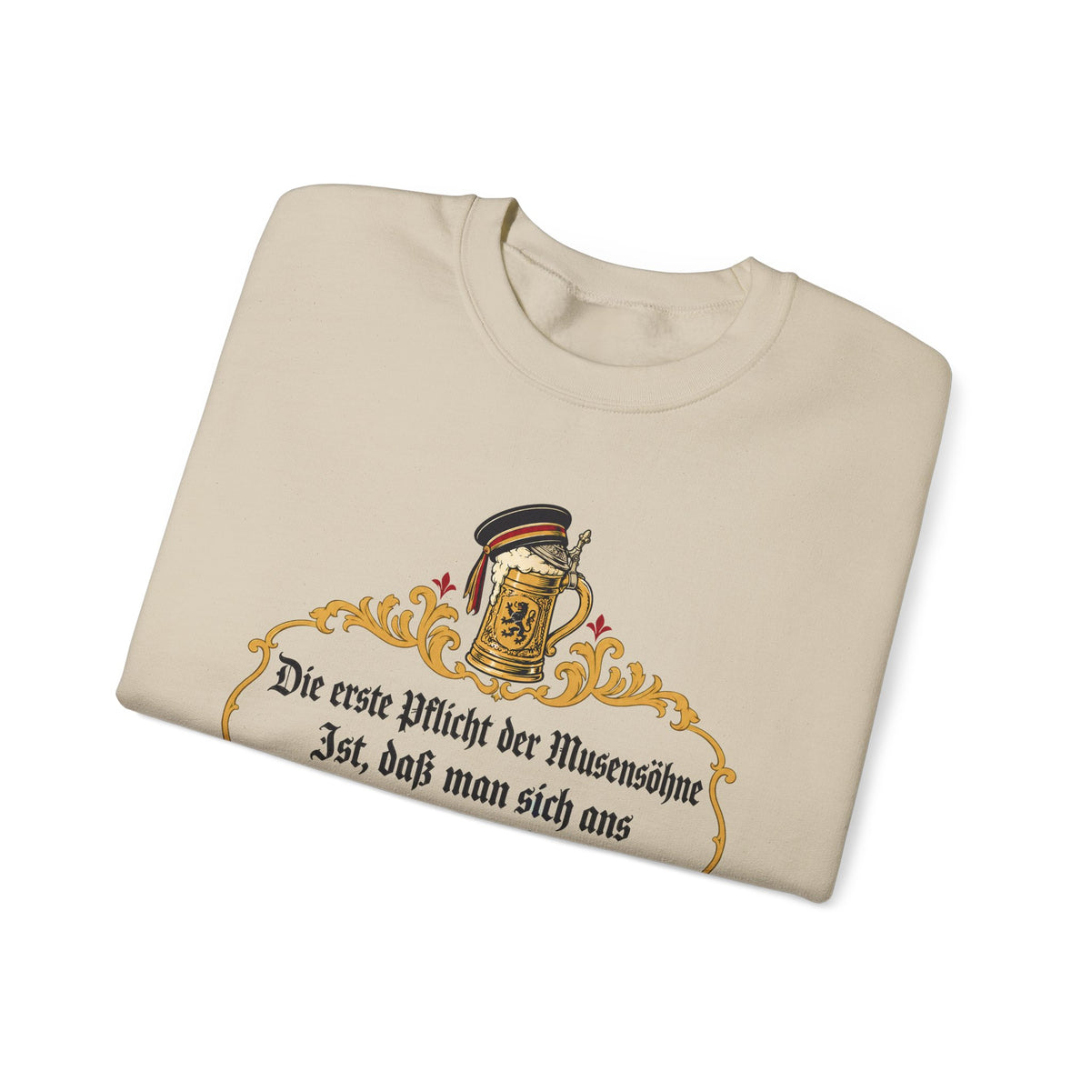 Unisex Sweatshirt mit Zitat - Busch - Pflicht der Musensöhne