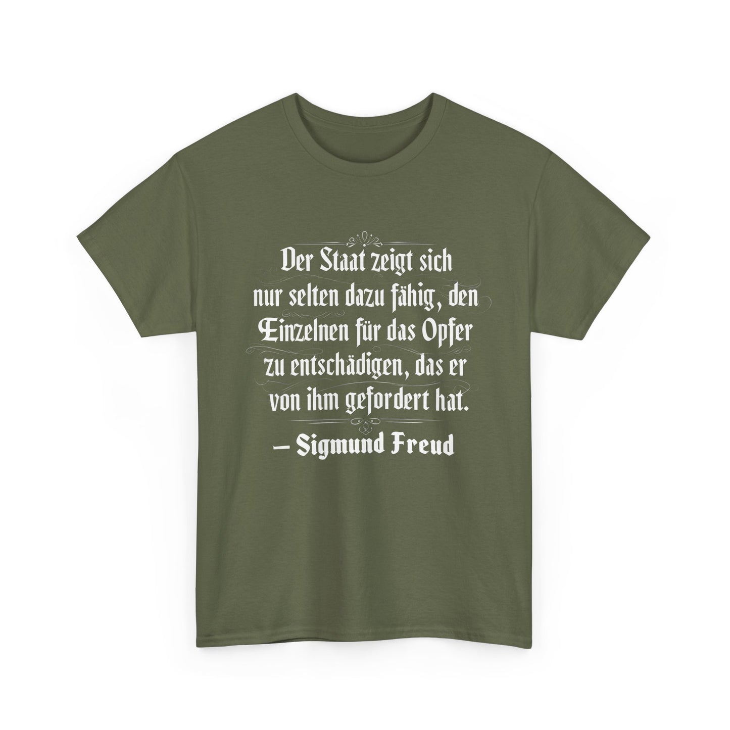 Unisex T-Shirt mit Zitat - Sigmund Freud - Entschädigung