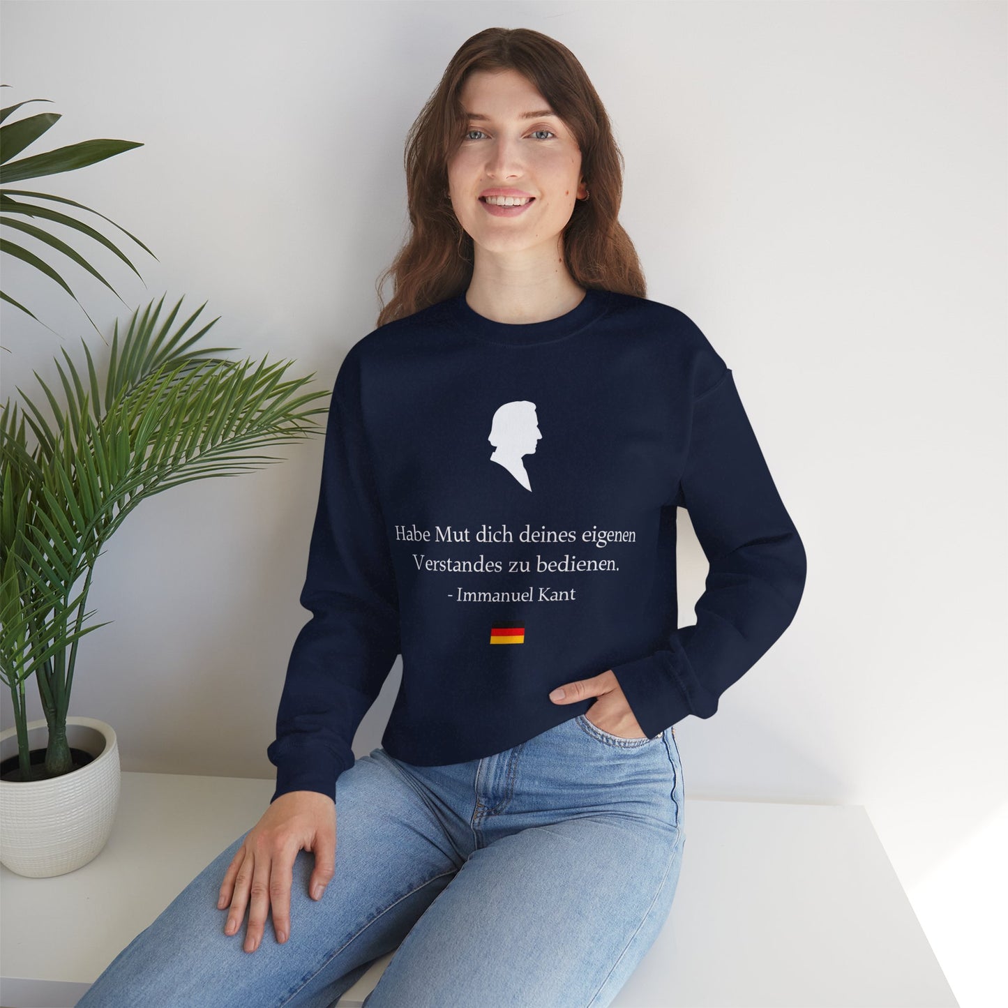 Unisex Sweatshirt mit Zitat - Immanuel Kant - Mut zum Verstand