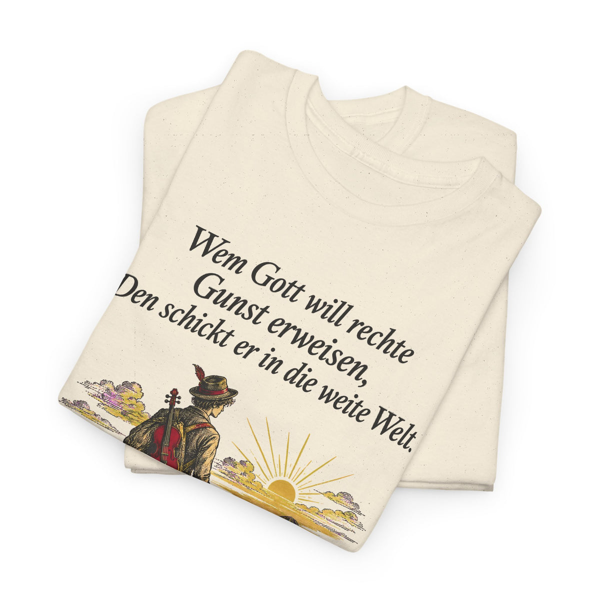 Unisex T-Shirt mit Zitat - Eichendorff - In die weite Welt