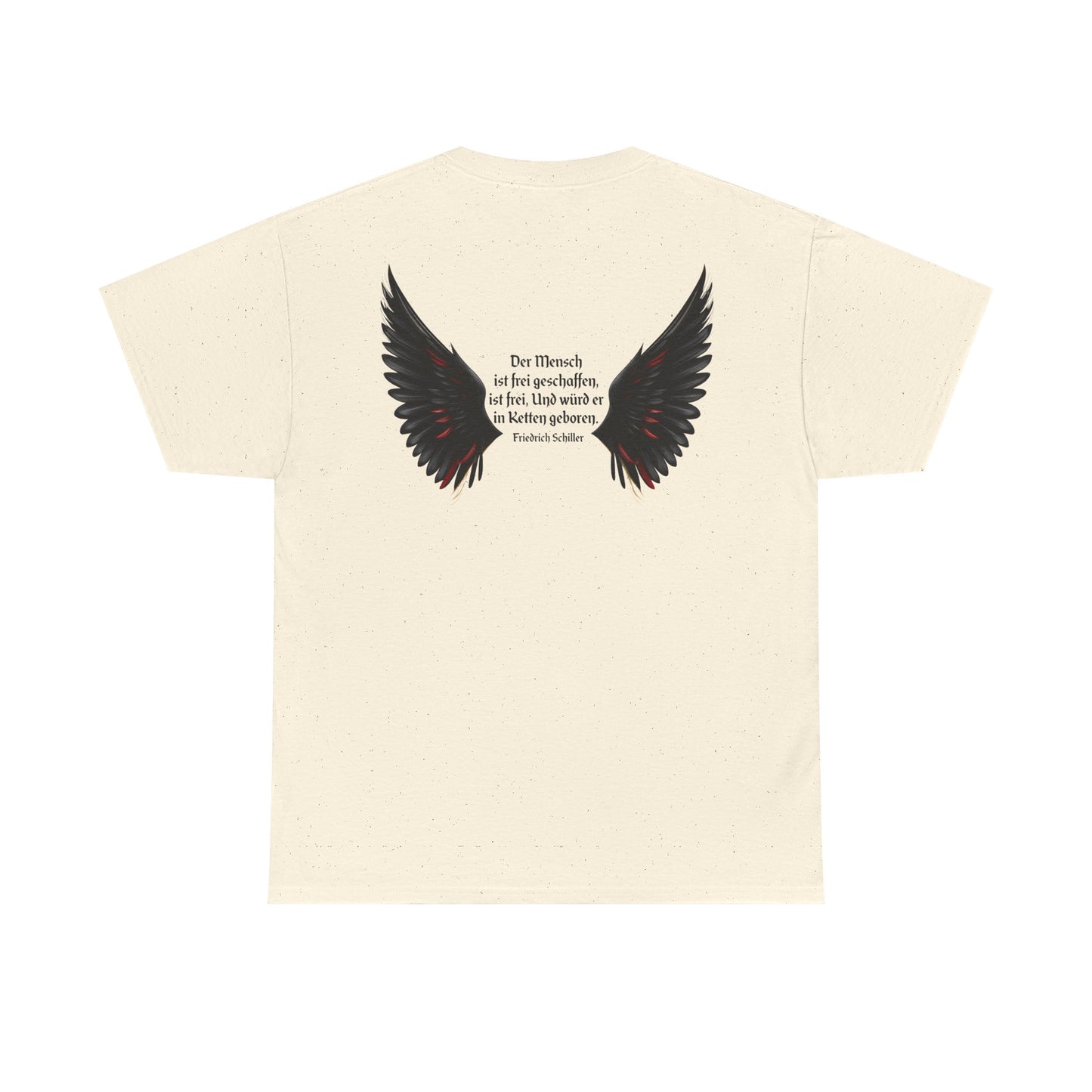 Unisex T-Shirt mit Zitat - Schiller - Der Mensch ist frei