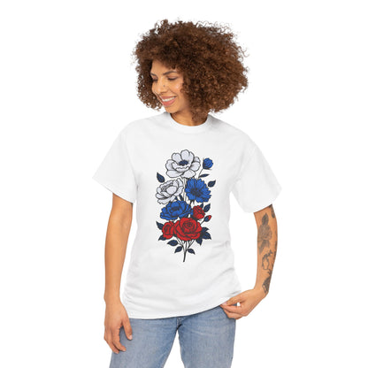 Unisex T-Shirt mit Blumen - Russland