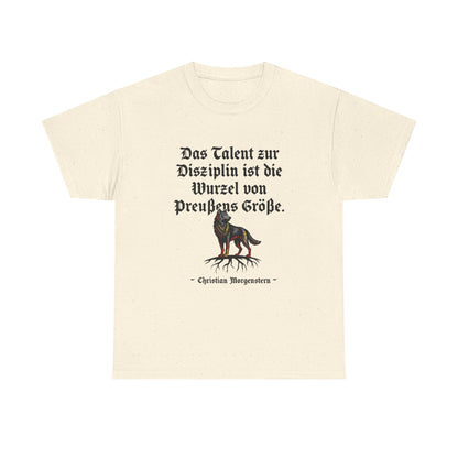 Unisex T-Shirt mit Zitat - Christian Morgenstern - Talent zur Disziplin