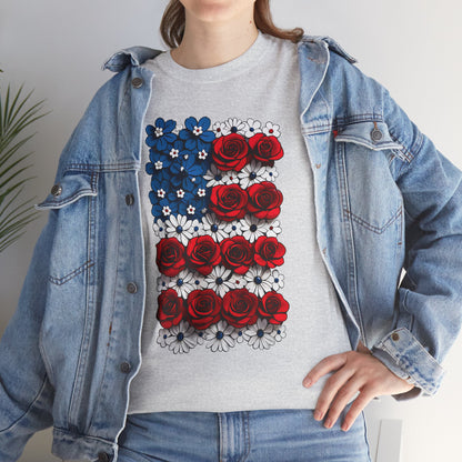 Unisex T-Shirt mit Blumen - US