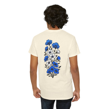 T-Shirt mit Blumen - Griechenland (Druck hinten)